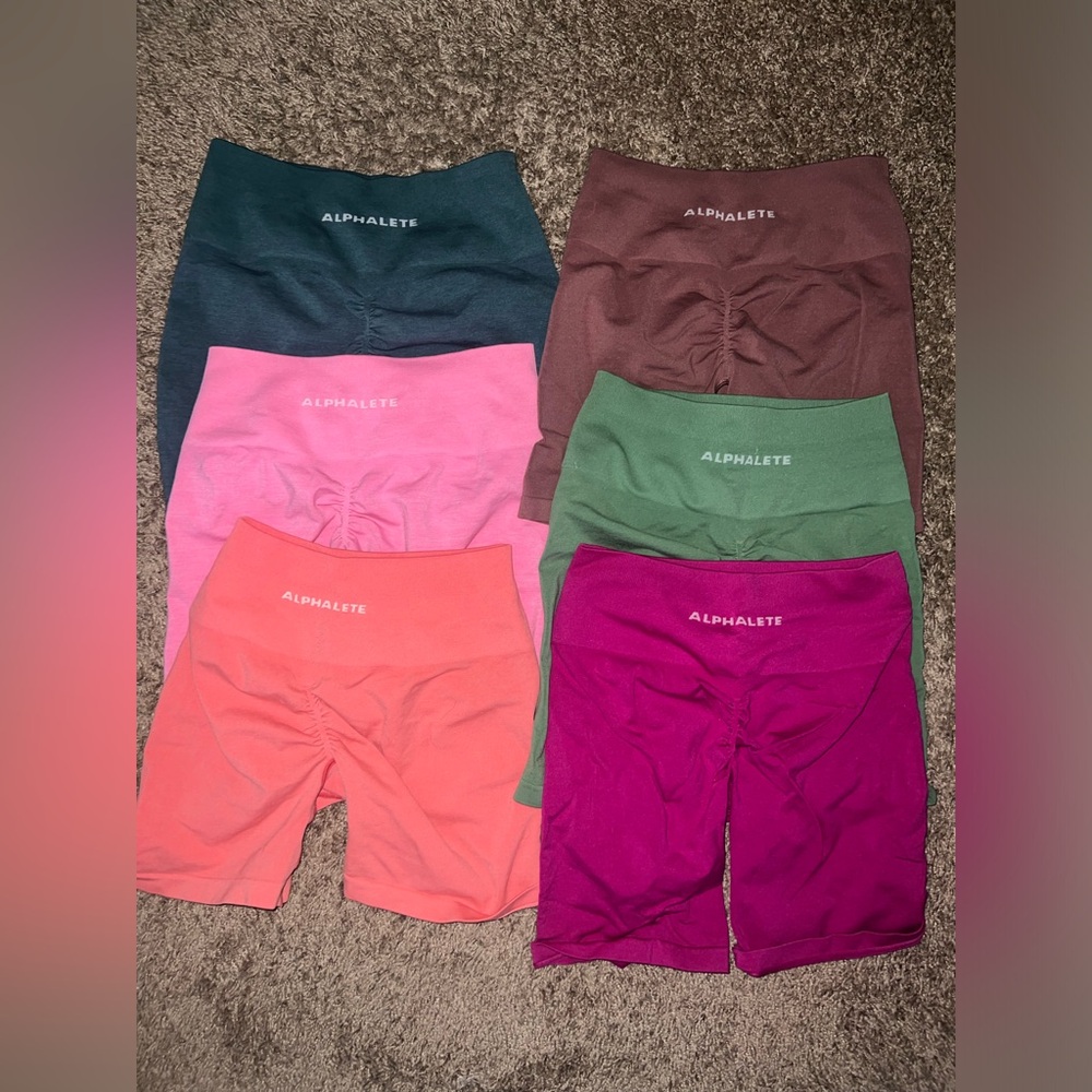 Alphalete scrunch shorts (set of 6)